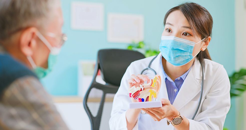 A man seeing a specialist for his vertigo